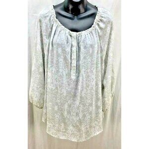 APT 9 Top Plus 1X Gray Animal Tunic Scoop Women